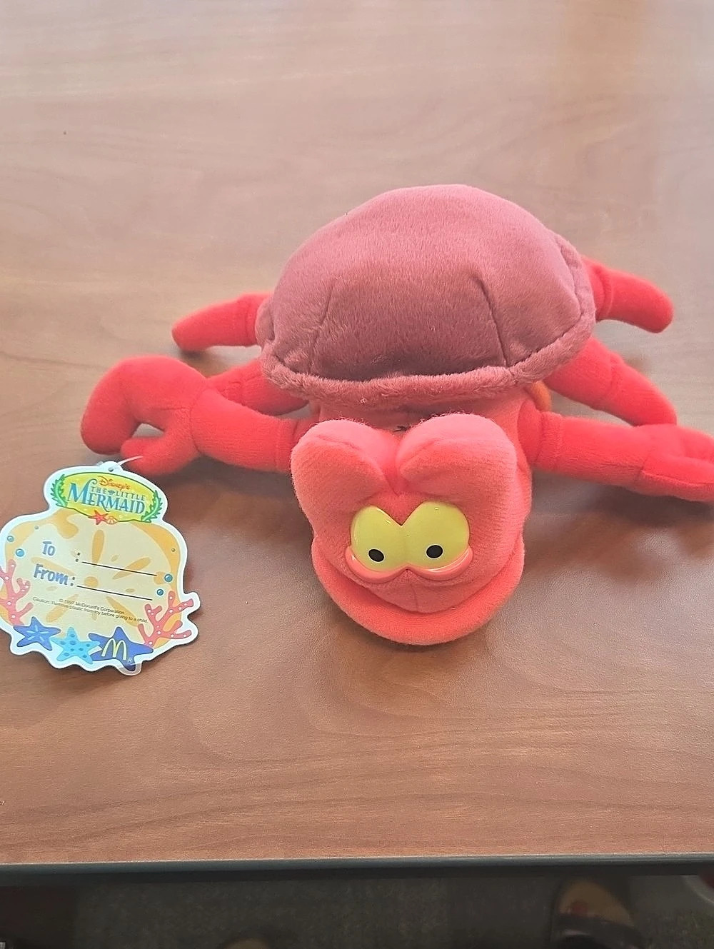 Vintage New 1997 McDonald's The Little Mermaid Sebastian Plush